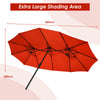 4.6M Outdoor Extra Large Umbrella Double-Sided Parasol W/ Solar LED Lights