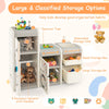 Kids Toy Storage Organizer Rack Children Multipurpose Toy Chest and Bookshelf