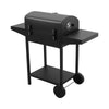 Black XL BBQ Charcoal Grill Barbecue Smoker Garden Outdoor Cooking Grill Steel