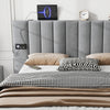 DOUBLE KING 4FT6 5FT PLATFORM BED FRAME WITH BLUETOOTH STEREO & USB & LIGHTING