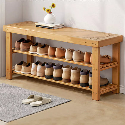 3 Tier Shoe Rack Seating Bench Hallway Storage Organiser Holder Stand Shoe Rack
