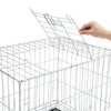 Pet Dog Crate Folding Metal Wire Cage 2 Door Indoor Outdoor Puppy Training Cages
