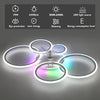 Dimmable LED Ceiling Fan Light Living Room Chandelier Lamp With Remote Control