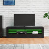 Black 120cm TV Unit Stand Cabinet with Shelf High Gloss Front with LED Lights