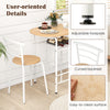 Small Table and 2 Chairs 3PCS Bar Kitchen Dining Breakfast Furniture Set W/Shelf