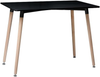 Dining Table 110cm Rectangular Scandi Modern Kitchen Living Room Black Wood Home