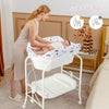 4-in-1 Folding Baby Bath Changing Table Portable Nursery Station Bathtub White