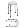 Non-slip Adjustable Round Bath and Shower Stool Seat Chair Lightweight Aluminium
