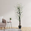 White Wintersweet Large Fake Indoor Tree Home House Plant 150cm Tall in Pot