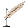 Patio Parasol Base Sets Offset Cantilever Umbrella Sun Shade Rainproof Canopy