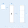 Dene 1400 mm Bathroom Wall Hung Cabinet Storage Tall Shelf Furniture Steel Grey