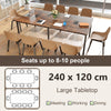 Rectangle Seminar Table Training Table for 10 People-Brown