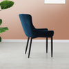 2/4/6 Pcs Dining Chairs Set Velvet Padded Seat Metal Legs Kitchen Armchair Home