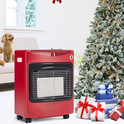 4.2KW PORTABLE FIRE CALOR GAS HEATER LPG CABINET BUTANE REGULATOR HOSE CASTORS