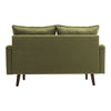 2 Seater Sofa Velvet Compact Loveseat Couch Settee with Cushions Wooden Legs