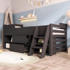 Cabin Bed Mid Sleeper 3ft Single Kids Wooden Bed Frame with Drawer Shelf Storage