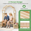 Garden Bench Arbor Arch Wooden Garden Arbor w/Love Seat 2 Trellises