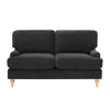 Dusk Hampshire Slate Matte Velvet & Oak 2 Seater Sofa RRP £999