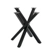 2PC Industrial Metal Steel Table Legs Cross X Frame for Dining/Bench/Office/Desk
