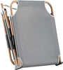 Sun Lounger Folding Reclining Chair Portable Reclining Garden Seat Bed Grey