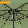 2.7M Round Garden Parasol Umbrella Patio Sun Shade Aluminium Crank Adjustable