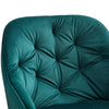 Set Of 2 Velvet Fabric Swivel Dining Chairs Diamond Kitchen Seat With Metal Leg