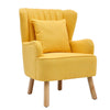 Scallop Stripe Back Armchair Wing Back Chair Fireside Sofa & Footstool & Pillow
