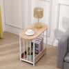 2-Tier Narrow Side Table for Living Room Sofa End Tables with Storage Slim