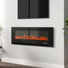 50In Electric Heater LED Fireplace Wall Mounted Inset Standing Media Log Fire