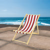 Outdoor Lounger Folding Recliner Hard Wood Garden Beach Sea Side Chair Deckchair