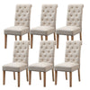 2/4/6x Fabric Button Tufted Dining Chairs Upholstered Kitchen Dining Room Grey