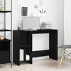 Black Oak Desk - 102.5x35x75 cm Made from Engineered Wood