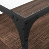 TV Cabinet with Glass Brown Oak 60x35x51 Engineered Wood P5G5