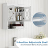 White Bathroom Cabinet Wall Mounted Medicine Cabinet w/ Adjustable Shelf