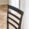 Set of 2 Whitby Solid Wood Traditional Farmhouse Dining Chairs in Black