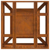 Fire Pit Square 60x60x30 cm Weathering Steel