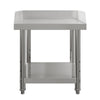 Stainless Steel Food Prep Table Commercial Kitchen Storage Work Top Edges Shelf