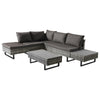 Rattan Garden Furniture 6-seater Lounge Set Patio Outdoor L-shape Corner Sofa