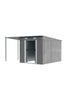 Galvanized Steel Outdoor Garden Storage Shed W/ Open Shed for Bike Tool 5.5x9FT
