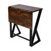 5pcs Drop Leaf Bar Table and Stools Industrial Breakfast Bar Table Barstools