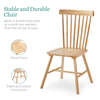 2pcs Solid Wood Windsor Dining Chairs Practical Kitchen Chair Spindle Backrest