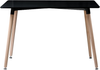 Dining Table 110cm Rectangular Scandi Modern Kitchen Living Room Black Wood Home