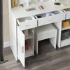 Vanity Makeup Desk Dressing Table Set with 10 LED Lights Mirror Stool 3 Drawers