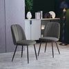 Set of 2,4,6 Velvet Suede Dining Chairs Upholstered seat Ergnomic with Metal Leg