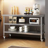 Mobile Stainless Steel Commercial Kitchen Work Tops Unit Food Prep Work Tables