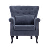 Vintage Upholstered Velvet Deep Button Armchair Fireside Chair Sofa Lounge Seat