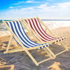 Outdoor Lounger Folding Recliner Hard Wood Garden Beach Sea Side Chair Deckchair