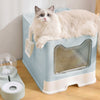 Large Self-Cleaning Hooded Cat Litter Box Enclosed Kitten Toilet Box Potty Tray