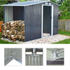 4x8FT Sheds Galvanised Steel Garden Storage Shed Ventilation Log Tools Cabinet