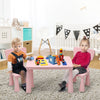 Kids Play Table and Chair Set Children Multi Activity Desk Chair Furniture Pink
